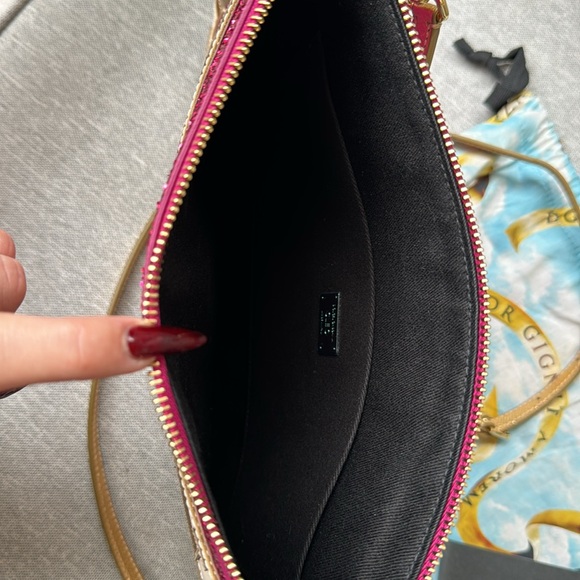 Dolce & Gabbana Glitter Pink CLEO Bag New w/Duster and Card - Picture 3 of 5